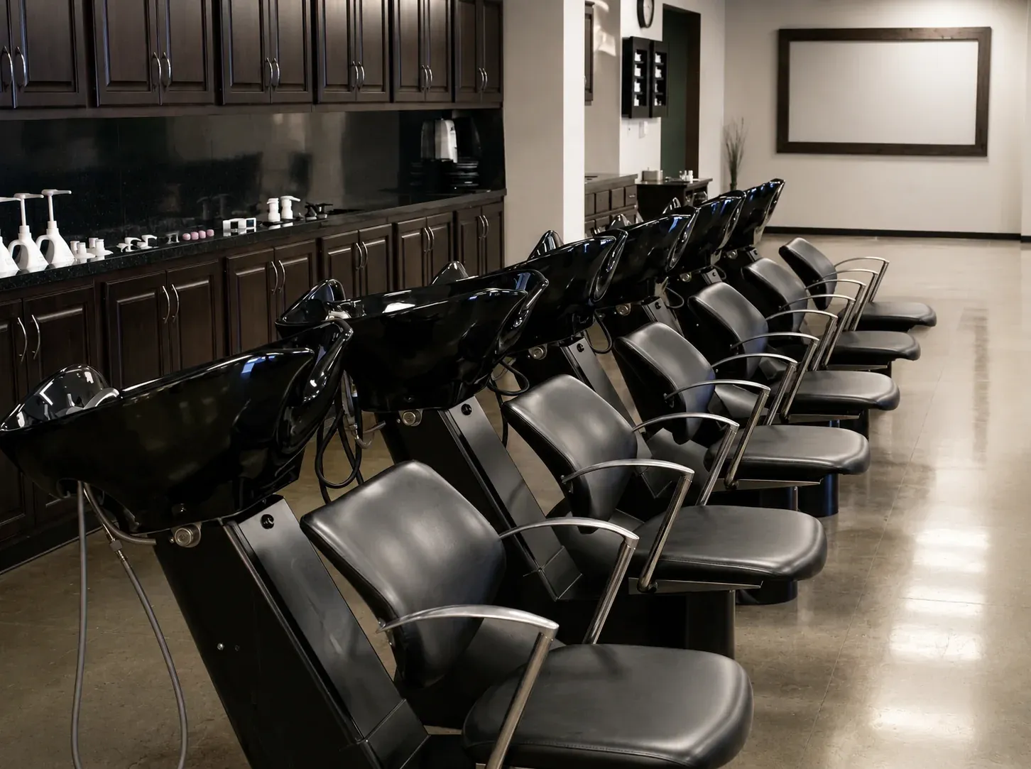 The Salina campus salon floor